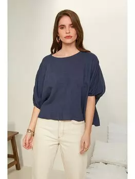 Блуза Rodier Lin, темно-синий