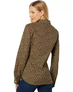 Блуза Roper Poly/Cotton Mini Floral Print Blouse, коричневый