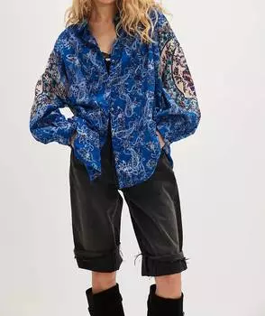 Блуза Rose Bud в лазурно-голубом цвете Free People