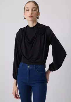 Блуза ROSE DRAPED Touch Priv, черный