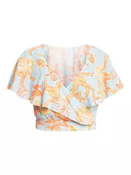 Блуза Roxy, цвет hellblau/orange