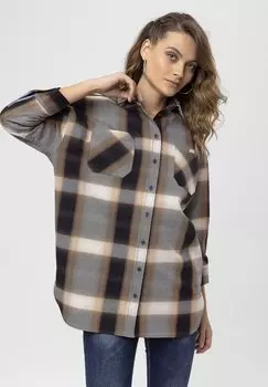 Блуза-рубашка By Diess Collection, цвет brown