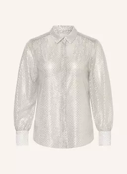 Блуза-рубашка из блестящей пряжи rich&royal, серебряный
