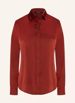 Блуза рубашка LAUREN RALPH LAUREN aus Satin, темно-красный