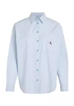 Блуза-рубашка, нагрудный карман, женская Calvin Klein Jeans, цвет Cez Dusk Blue/ Wh