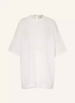 Блуза-Рубашка оверсайз Эддо Black Palms, белый