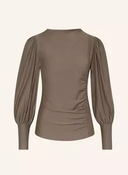 Блуза-рубашка rifagz из трикотажа GESTUZ, тауп