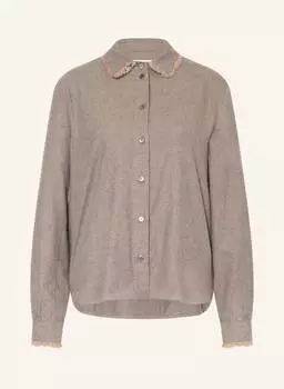 Блуза рубашка ROBERT FRIEDMAN NICOL, серо-коричневый