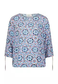 Блуза-рубашка, рукава 3/4, принт по всей поверхности, для женщин CARTOON, цвет Cream Blue