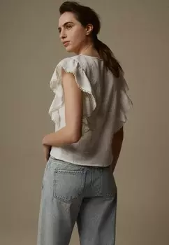 Блуза RUFFLE FRILL REGULAR FIT Laura Ashley, белый
