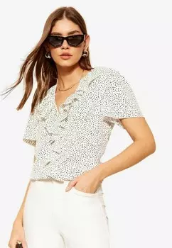 Блуза RUFFLE FRONT PUFF SLEEVE-REGULAR FIT Friends Like These, черный