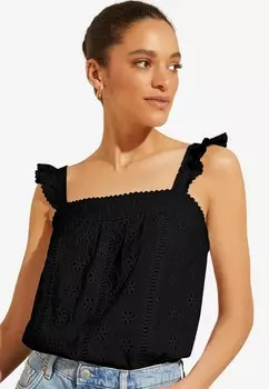 Блуза RUFFLE, REGULAR FIT Love & Roses, черный