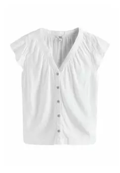 Блуза RUFFLE SLEEVE Next, белый
