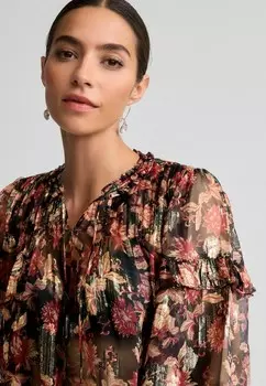 Блуза RUFFLE TIE NECK Next, красный
