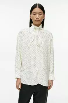 Блуза с бантом H&M, черный