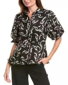 Блуза с баской Gracia, черный