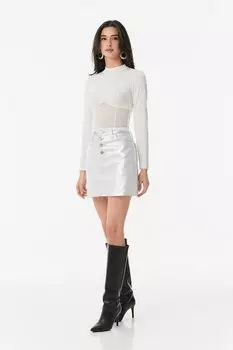 Блуза с деталями из тюля Fullamoda