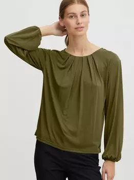 Блуза с длинным рукавом оксхал Oxmo, зеленый