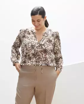 Блуза с длинными рукавами и люрексом Couchel, белый