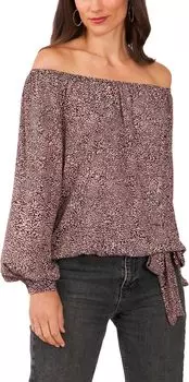 Блуза с длинными рукавами и открытыми плечами Vince Camuto, цвет Rich Black