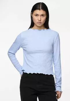 Блуза с длинными рукавами PCJOSAFINA Pieces, светло-синий