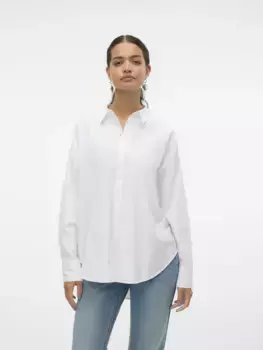 Блуза с длинными рукавами Vero Moda "VMFANNI LS SHIRT WVN GA NOOS", белый