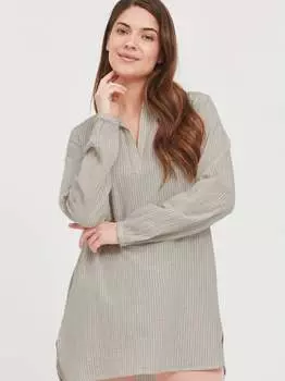 Блуза с длинными рукавами в полоску Fransa, бежевый