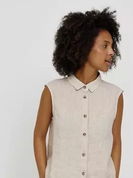 Блуза с коротким рукавом дина Mazine, бежевый