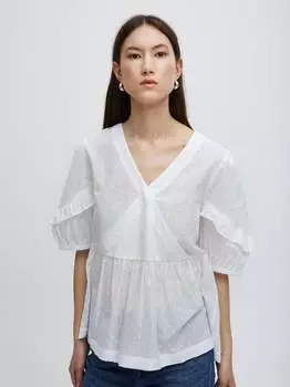 Блуза с коротким рукавом ихфолона Ichi, белый