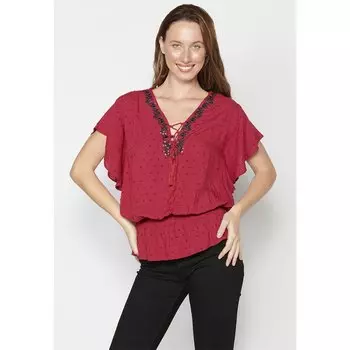 Блуза с коротким рукавом Koroshi 2312BL42, красный