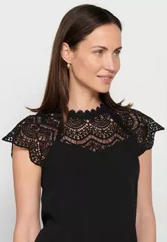 Блуза с коротким рукавом Koroshi 2412BL25, черный