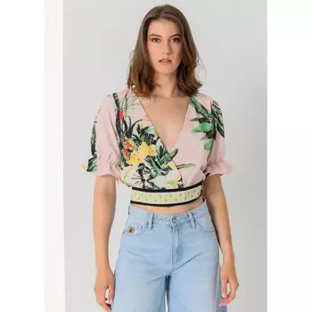 Блуза с коротким рукавом Lois Jeans Tropical, Разноцветный
