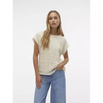 Блуза с коротким рукавом Vero Moda Maya Ava, бежевый