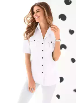 Блуза с короткими рукавами Classic Basics, белый