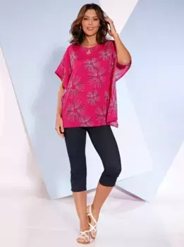 Блуза с короткими рукавами Classic Basics, цвет Pink-Bedruckt