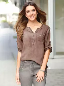 Блуза с короткими рукавами Classic Basics, красный