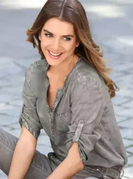 Блуза с короткими рукавами Classic Basics, серый