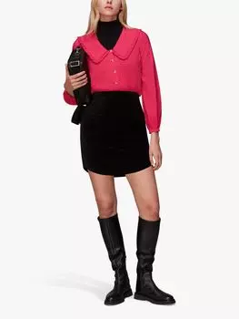 Блуза с объемным воротником Whistles, розовая