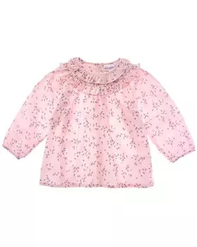 Блуза с оборками в виде бутона розы от Rachel Riley, цвет multi