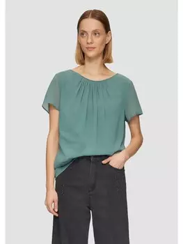 Блуза s.Oliver BLACK LABEL Bluse kurzarm, цвет Petrol