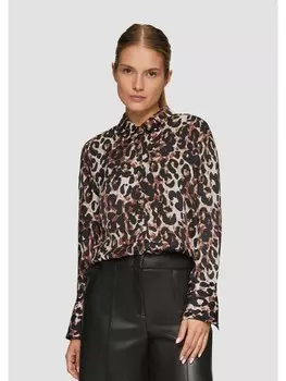 Блуза s.Oliver BLACK LABEL Bluse langarm, цвет Mehrfarbig-schwarz