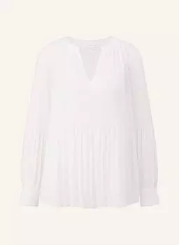 Блуза s.Oliver BLACK LABEL mit Plissees, белый