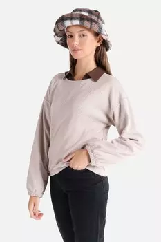 Блуза с овальным вырезом и заниженными рукавами Colin'S, бежевый