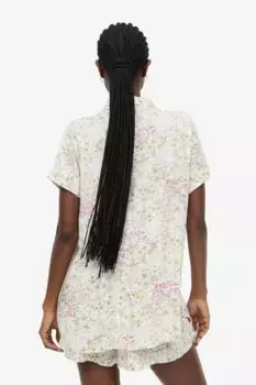 Блуза с поясом H&M, белый