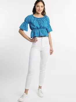 Блуза с принтом в виде сердца Mymo, синий