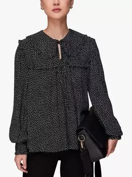 Блуза с принтом Whistles Saskia, черный/мульти