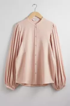 Блуза с пышными рукавами и другие истории H&M, бежевый