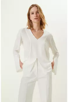 Блуза с разрезом Limited Ecru Network, экрю