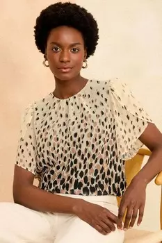 Блуза с рукавами ангела Love & Roses, бежевый