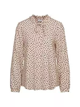 Блуза с воротником стойкой и принтом Seidensticker, экрю